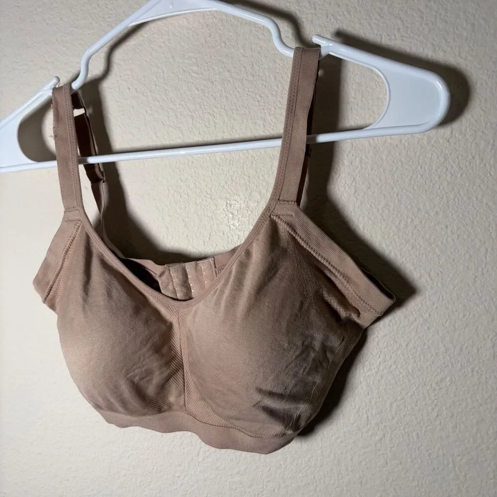 Warner's Bra Women's Large Beige Wireless Adjustable Padded